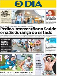 Capa do jornal O Dia 31/05/2017