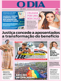 Capa do jornal O Dia 01/10/2018