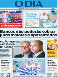 Capa do jornal O Dia 01/11/2018