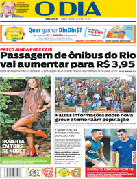 Capa do jornal O Dia 02/06/2018