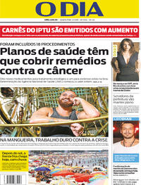 Capa do jornal O Dia 03/01/2018