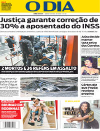 Capa do jornal O Dia 03/03/2018