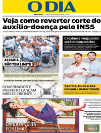 Capa do jornal O Dia 04/12/2018