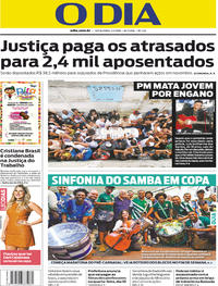 Capa do jornal O Dia 05/01/2018