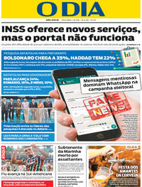 Capa do jornal O Dia 05/10/2018