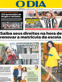 Capa do jornal O Dia 05/11/2018