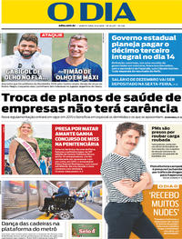 Capa do jornal O Dia 05/12/2018