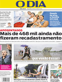 Capa do jornal O Dia 06/02/2018