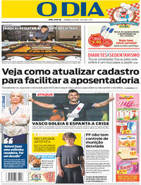 Capa do jornal O Dia 06/05/2018