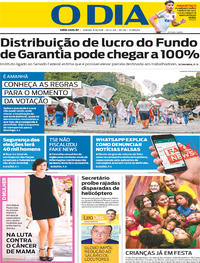 Capa do jornal O Dia 06/10/2018