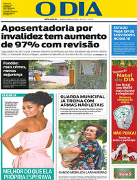 Capa do jornal O Dia 06/12/2018