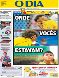 Capa do jornal O Dia 07/07/2018