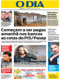 Capa do jornal O Dia 07/08/2018