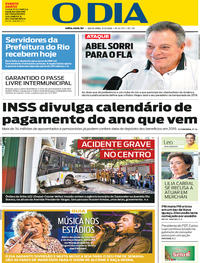 Capa do jornal O Dia 07/12/2018