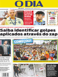 Capa do jornal O Dia 08/01/2018