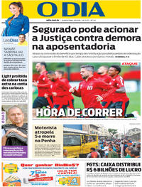 Capa do jornal O Dia 08/08/2018