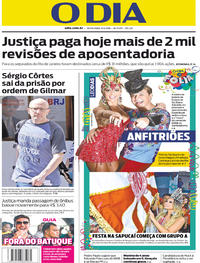 Capa do jornal O Dia 09/02/2018