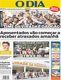 Capa do jornal O Dia 09/04/2018