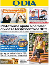 Capa do jornal O Dia 09/09/2018