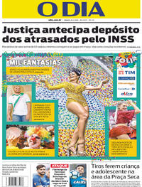 Capa do jornal O Dia 10/02/2018