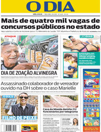 Capa do jornal O Dia 10/04/2018
