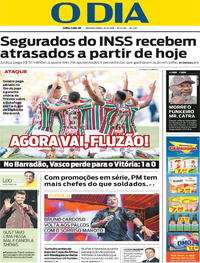 Capa do jornal O Dia 10/09/2018