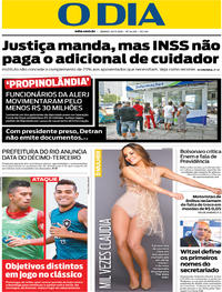 Capa do jornal O Dia 10/11/2018