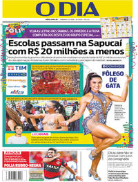 Capa do jornal O Dia 11/02/2018