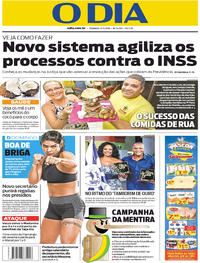 Capa do jornal O Dia 11/03/2018