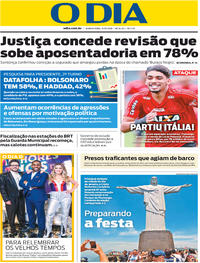 Capa do jornal O Dia 11/10/2018
