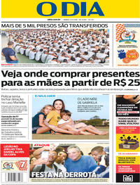 Capa do jornal O Dia 12/05/2018