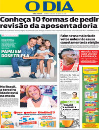 Capa do jornal O Dia 12/08/2018
