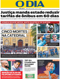 Capa do jornal O Dia 12/12/2018