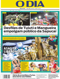 Capa do jornal O Dia 13/02/2018