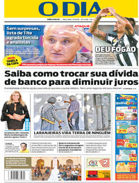 Capa do jornal O Dia 15/05/2018