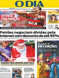 Capa do jornal O Dia 16/11/2018