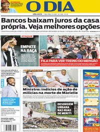 Capa do jornal O Dia 17/04/2018