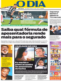 Capa do jornal O Dia 17/08/2018