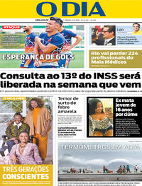 Capa do jornal O Dia 17/11/2018