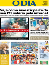 Capa do jornal O Dia 17/12/2018