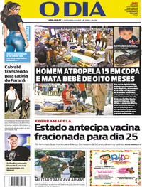 Capa do jornal O Dia 19/01/2018