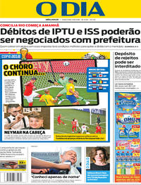 Capa do jornal O Dia 19/06/2018