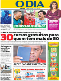 Capa do jornal O Dia 19/08/2018
