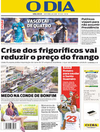 Capa do jornal O Dia 20/04/2018