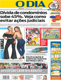 Capa do jornal O Dia 20/05/2018