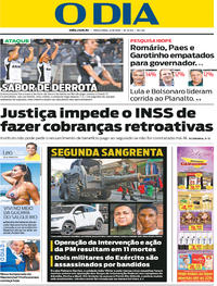 Capa do jornal O Dia 21/08/2018