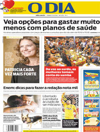 Capa do jornal O Dia 22/04/2018