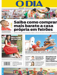 Capa do jornal O Dia 23/04/2018