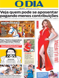 Capa do jornal O Dia 23/09/2018