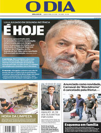 Capa do jornal O Dia 24/01/2018